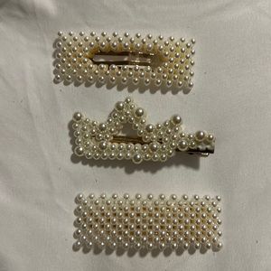 Pearl Hair Clips Gold for Women Girls Christmas Hair Barrettes Decor Acc…